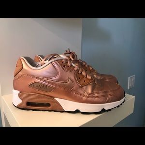 Rose gold Nike air maxes